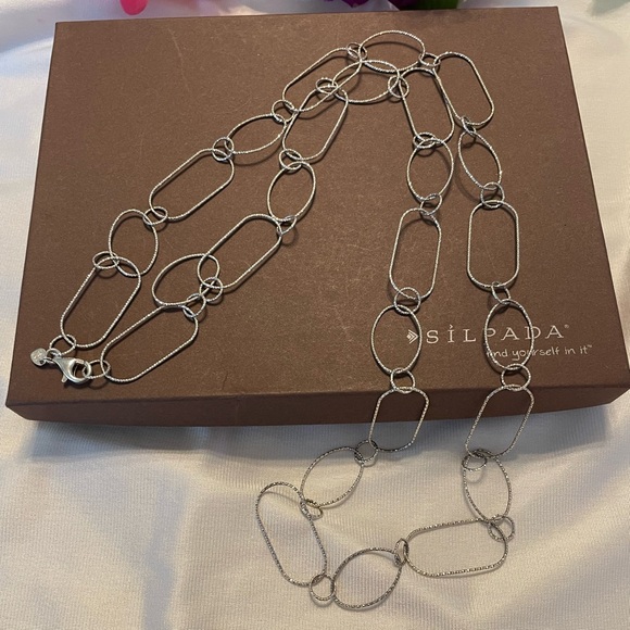 Silpada ‘LASTING IMPRESSION’ Sterling Silver Necklace 36” long N2731 - Picture 3 of 15